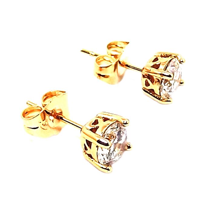 KLF Ladies Levion 24 Ct Gold Plated Stud Earrings - Jungle.lk