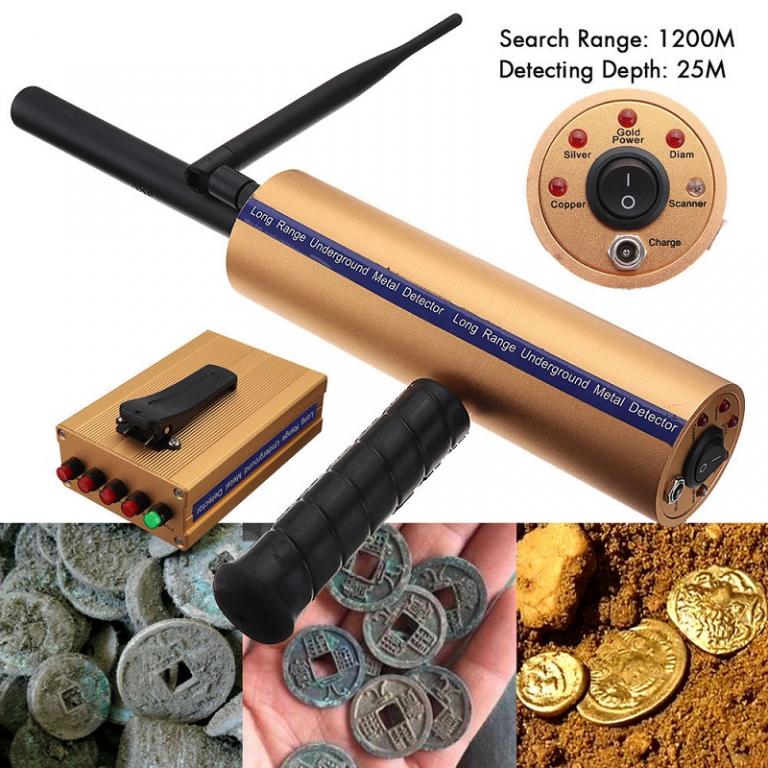 AKS 3D Metal Detector 1200m Long Range Gold Treasure Digger Scanner ...