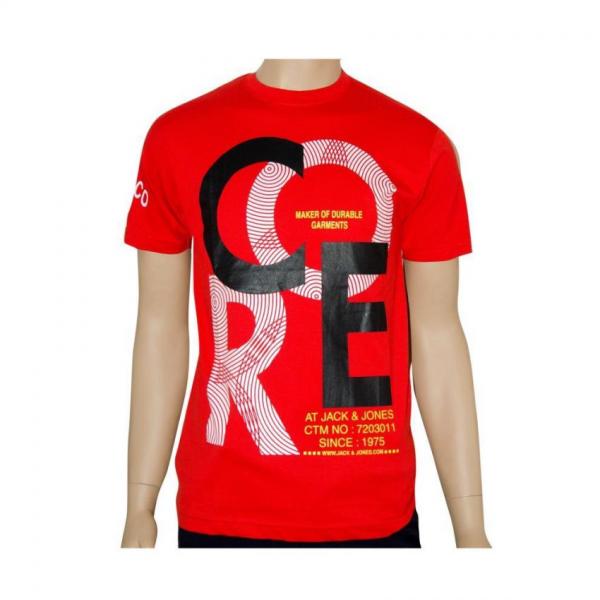 Core by Jack & Jones Mens Tshirt - Red