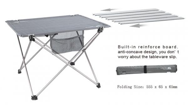 Camping Picnic Table And Stool Set In Aluminium - BRS-T05