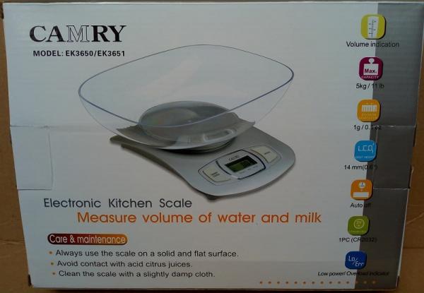 Camry Electronic Kitchen Scale EK3651