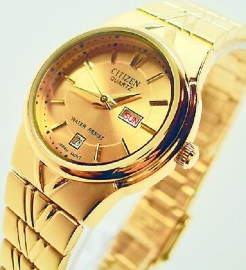 Citizen Ladies Watch Gold Colour With Day And Date ER8334-38Q 