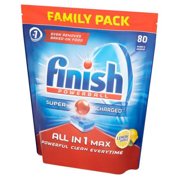 Finish All-in-1 Max Lemon Dishwasher Tablets - 80 Per Pack