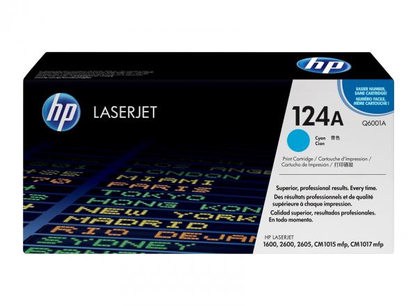 HP 124A Cyan Original LaserJet Toner Cartridge - Q6001A