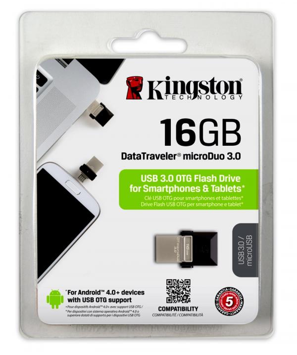 Kingston 16GB OTG MicroDuo Pen Drive - DTDUO3/16GB