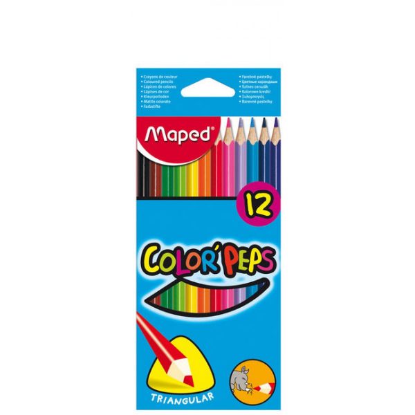 Maped Color Peps Colour Pencil - 12 Shades - Cardboard Box