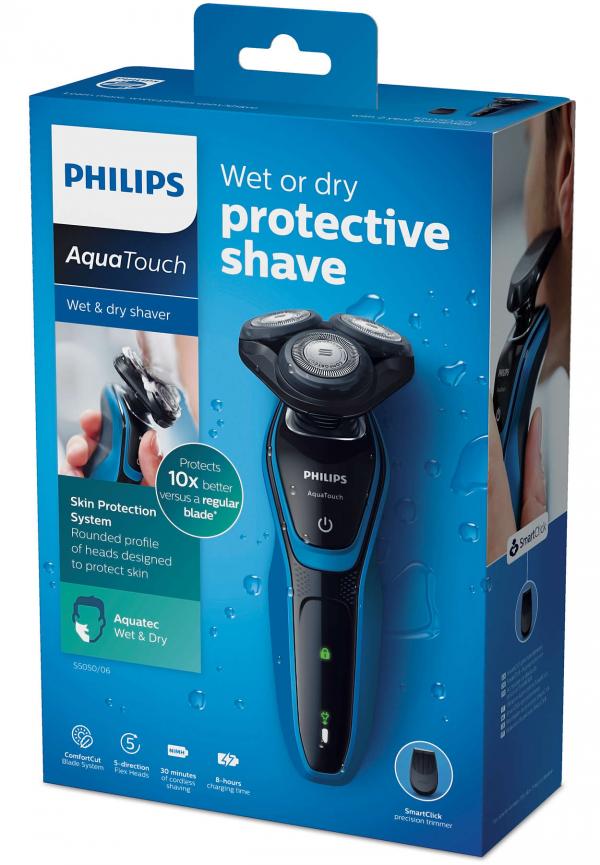 Philips AquaTouch Wet And Dry Comfortcut Electric Shaver - S5050/06