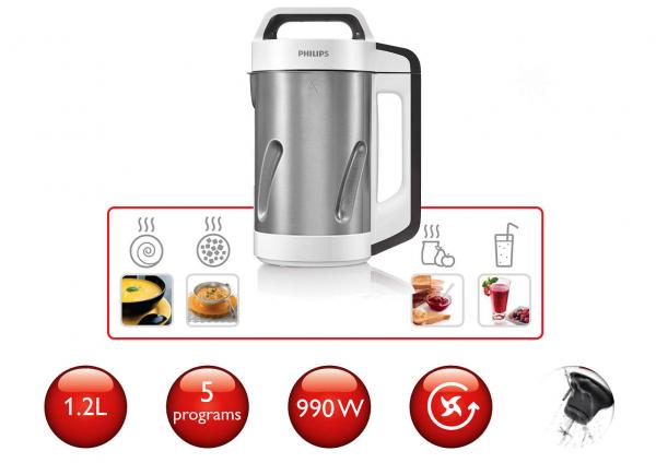 Philips 990w Viva Collection 1.2-Litre Soup Maker HR2201/81