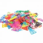 Plastic Triangular Paper Clips Assorted Colours – 500 Pack