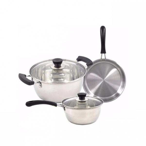 Stainless Steel Cookware Set - 3 Piece