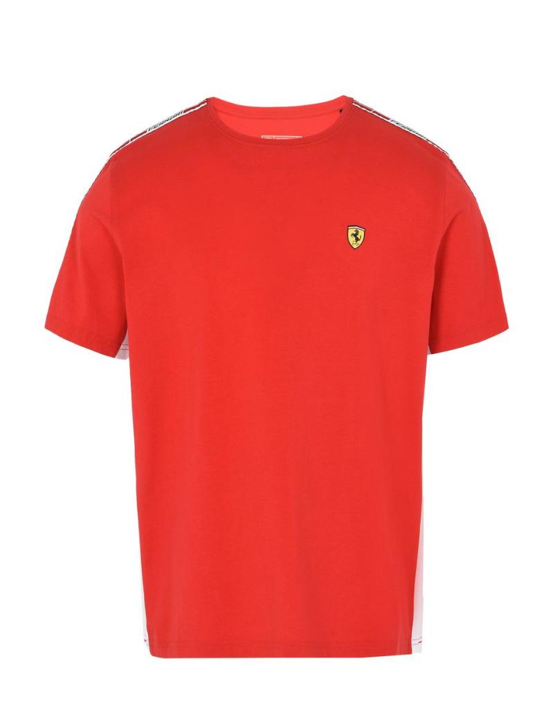 Scuderia Ferrari T-shirt with Icon Tape - Red - Jungle.lk