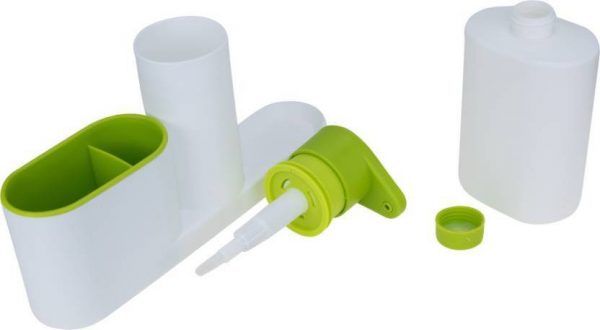 Sink Tidy Set 3 Piece With Refillable Soap Pump and Liquid Bottle 200 ml Soap Dispenser