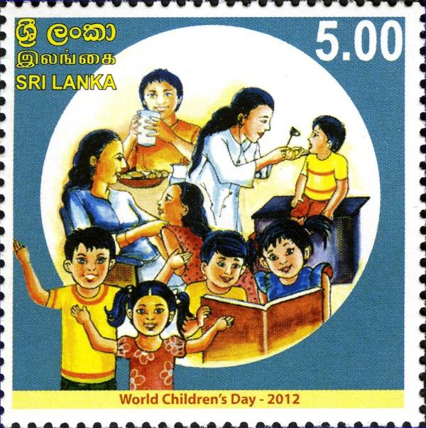 Sri Lanka 2012-10-01 World Children's Day Stamp - Rs 5.00