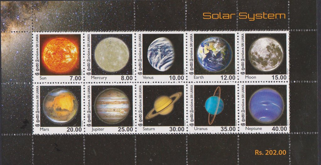 solar system stamp