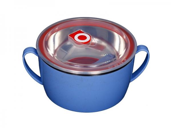 Stainless Steel 1.2L Rice And Noodles Bowl - Blue