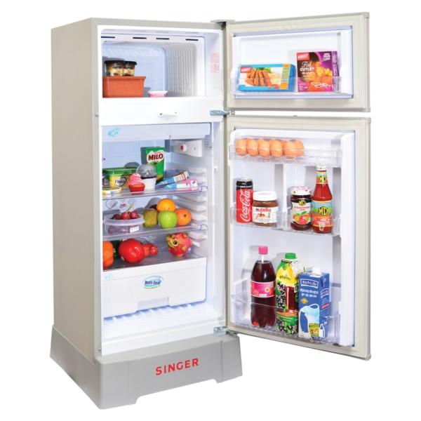 Singer Double Door Refrigerator 210L Grey GEO242D