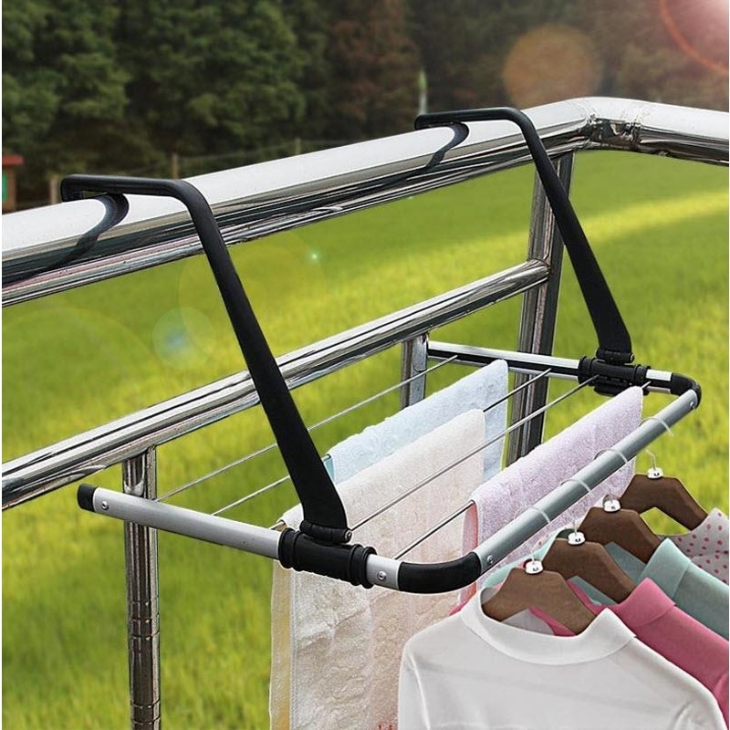 Stainless Steel Foldable Drying Rack Black - Jungle.lk