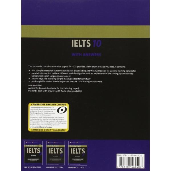 Cambridge English IELTS 10 Students Book with Answers and CD