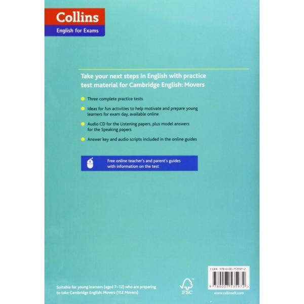 Collins English for Exam Cambridge English Movers Three Practice Tests With CD