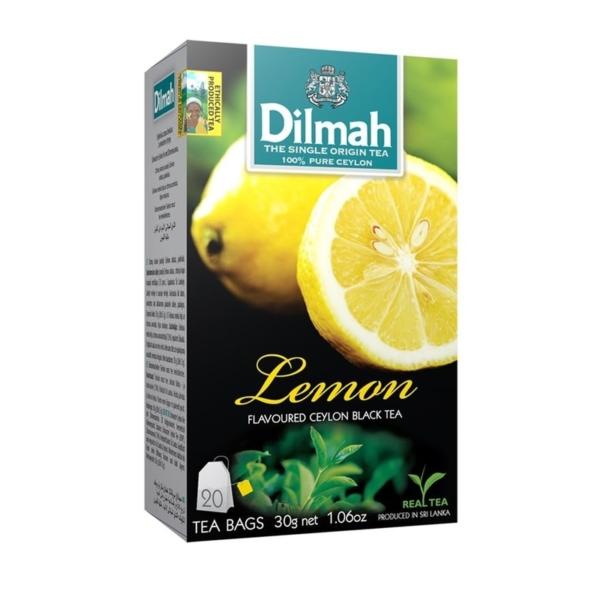 Dilmah Lemon Flavored Black Tea - 20 Tea Bags