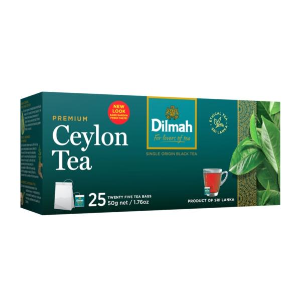 Dilmah Premium Ceylon Black Tea - 25 Tea Bags - 50g