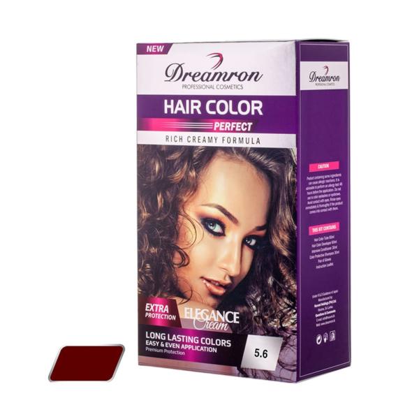 Dreamron Elegance Hair Colour Pack Permanent 5.6 - 60ml