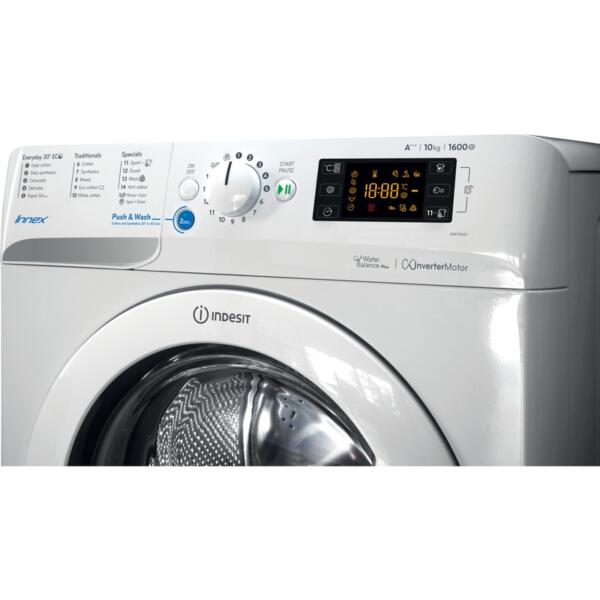 Indesit Washing Machine Front Load 10kg - BWE 101684X - White