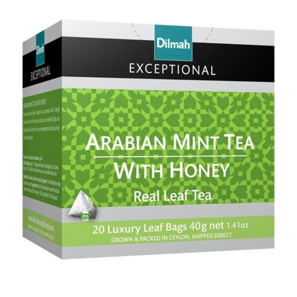 Dilmah Exceptional Real Leaf Arabian Mint With Honey Tea - 20 Tea Bags