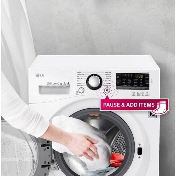 LG 7 Kg Front Loader Inverter Washing Machine With Steam - FC1007S5W