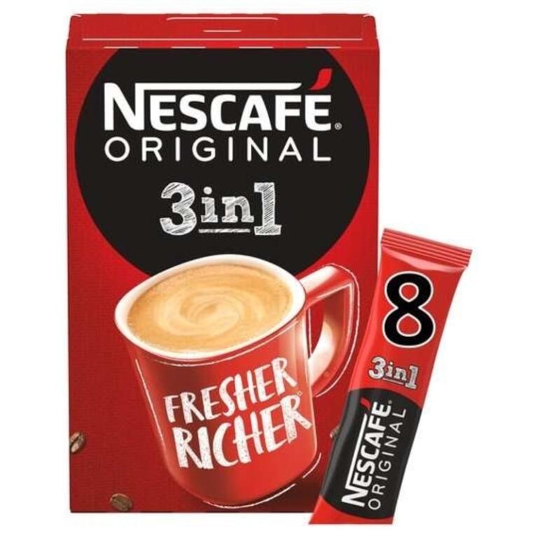 Nescafe Original 3 In 1 Instant Coffee 8 Pack - 136g - Jungle.lk