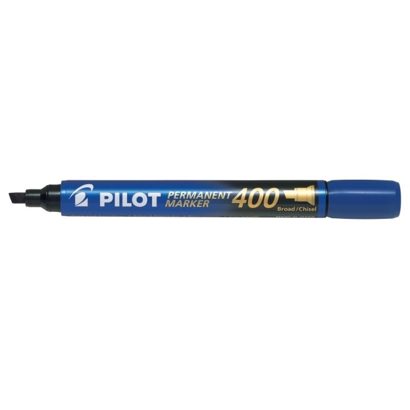 Pilot Permanent Marker 400 Marker Pen Blue Broad Chisel Tip Sca