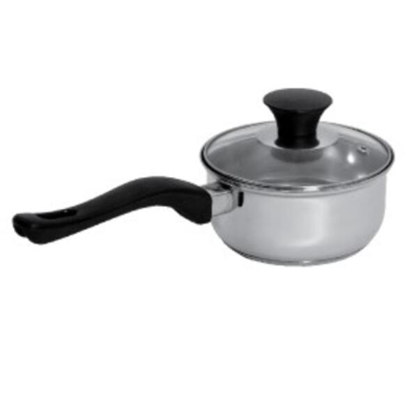 Innovex Stainless Saucepan With Glass Lid 16cm x 7.5cm - ISP002