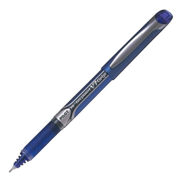 Pilot Hi-Techpoint V7 Rubber Grip Roller Ball Pen Blue - BXGPN-V7-L