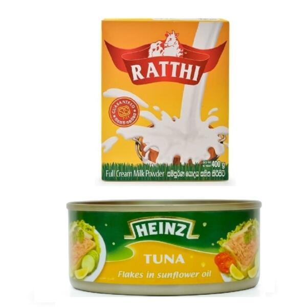 Ratthi Full Cream Milk Powder 400g + Heinz Tuna Flakes in Sunflower Oil – 185g