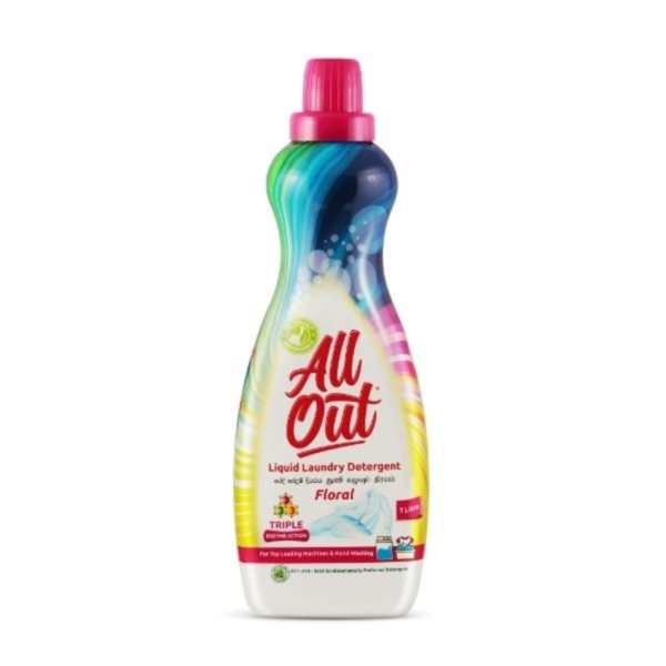 All Out Laundry Liquid Detergent Top Loading Floral - 1L