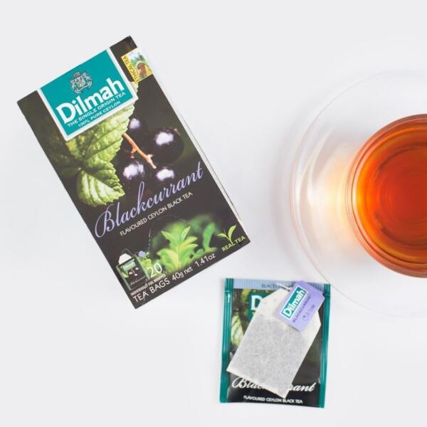 Dilmah Blackcurrant Flavoured Ceylon Black Tea - 20 Tea Bags