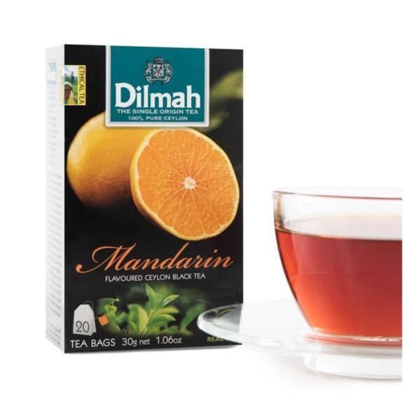 Dilmah Mandarin Flavoured Ceylon Black Tea - 20 Tea Bags