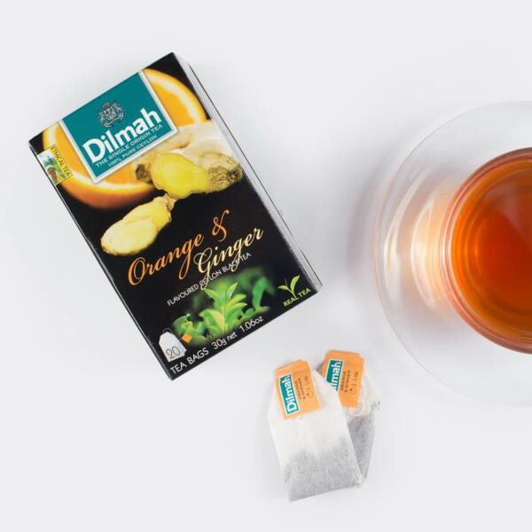 Dilmah Orange and Ginger Flavoured Ceylon Black Tea - 20 Tea Bags