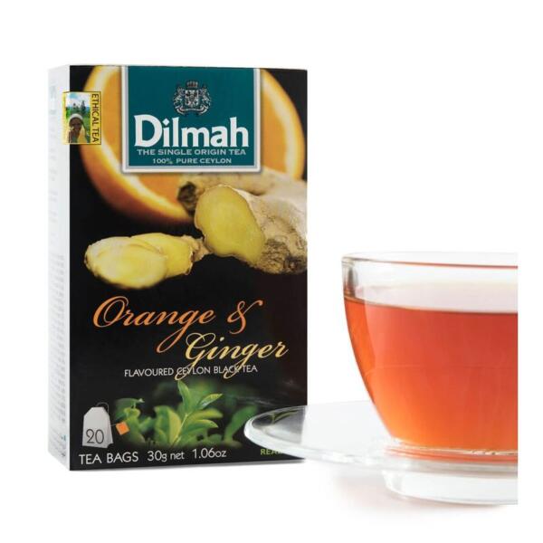 Dilmah Orange and Ginger Flavoured Ceylon Black Tea - 20 Tea Bags