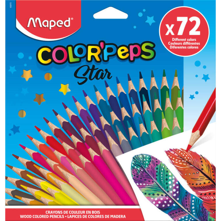 Maped Color Peps Colour Pencil - 72 Shades - Cardboard Box - Jungle.lk