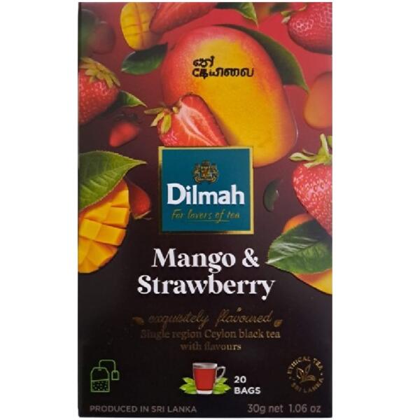 Dilmah Mango and Strawberry Flavoured Ceylon Black Tea - 20 Tea Bags