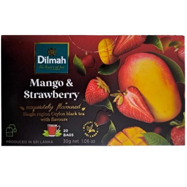 Dilmah Mango and Strawberry Flavoured Ceylon Black Tea - 20 Tea Bags