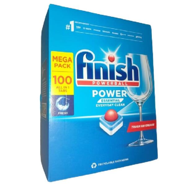 Finish Powerball All in 1 Deep Clean Essential Dishwasher Tablets XXXL Pack (100 Tablets)